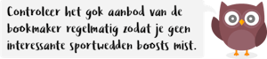 Owlie controleer bookmaker regelmatig be