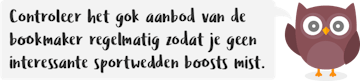 Owlie controleer bookmaker regelmatig be